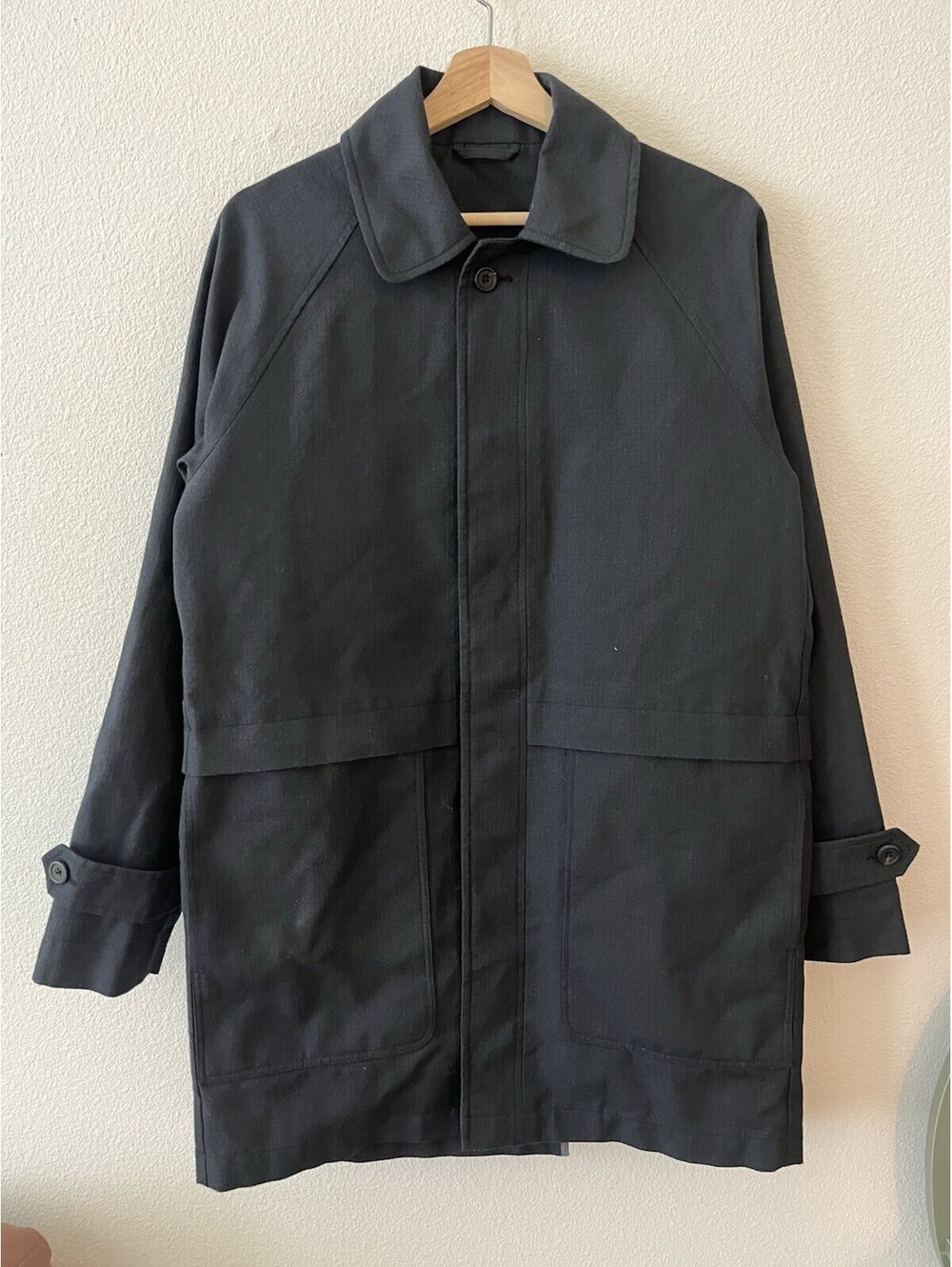 S.E.H Kelly British Isles Black Cotton Field Coat S